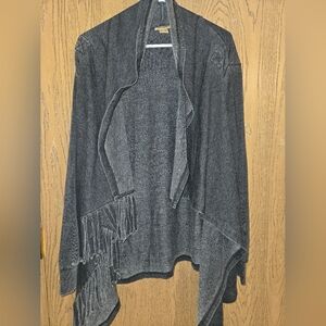 Wrangler Dark Gray Women's Cardigan with Fringe